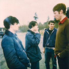 Radio Berlin taking a break off the I5 near Portland OR, 1999. Photo by Hollie Brown.