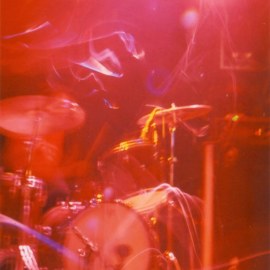 A rather artistic photo of Radio Berlin opening for Add N To (X) in Vancouver BC, 2001. Photo credit unknown.